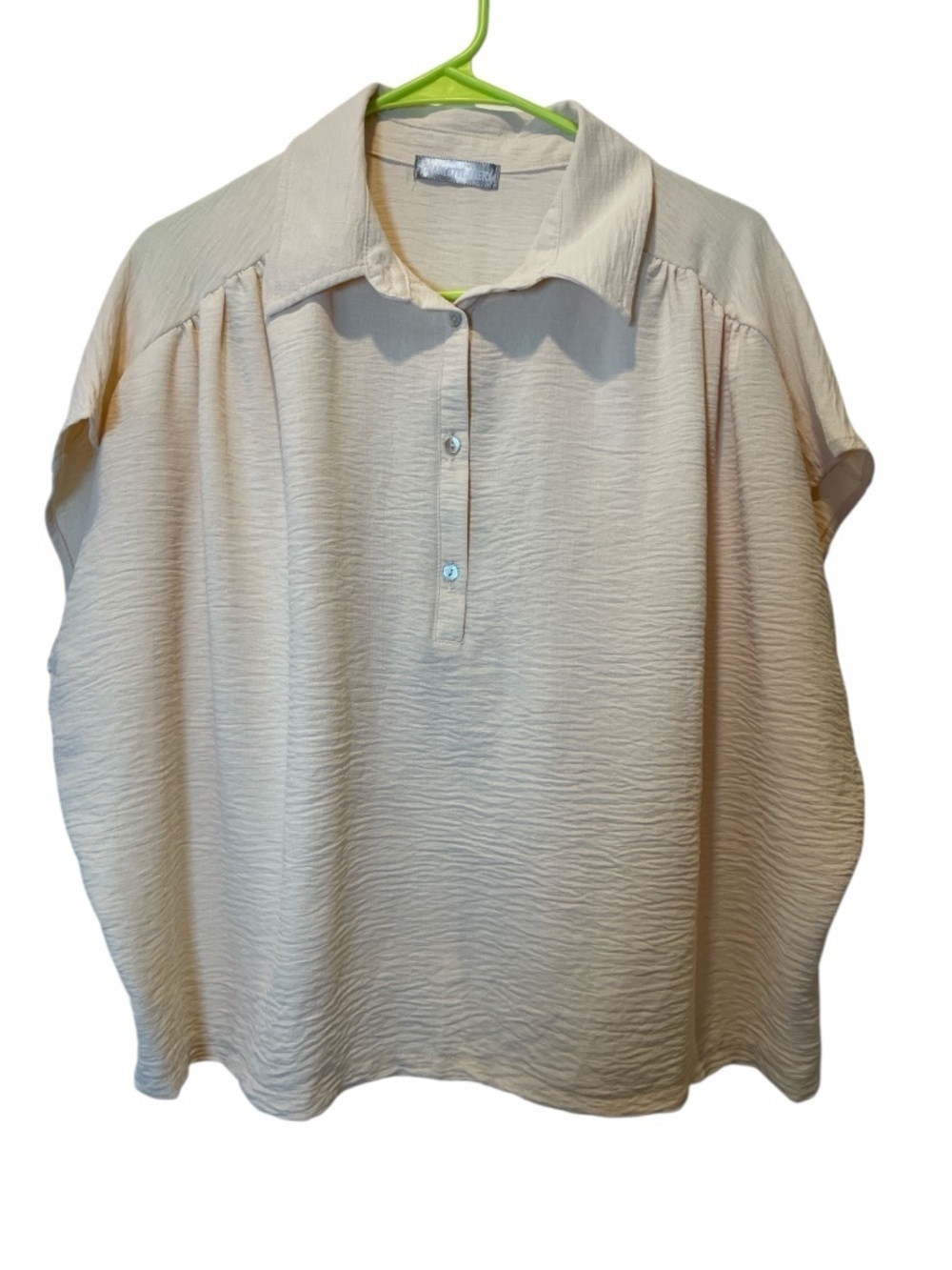 Charlotte Avery Relaxed Cream Blouse size M